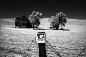 This is the abandoned charles nelson house near the dalles, oregon, taken on infrared film by gary quay