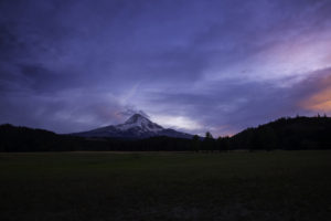 Mount Hood at Sunset Over Parkdale Field by Gary Quay