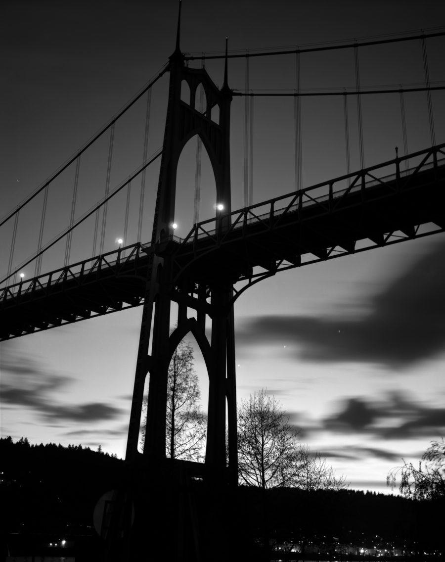 St Johns Bridge after Sunset, March 2009 by Gary Quay