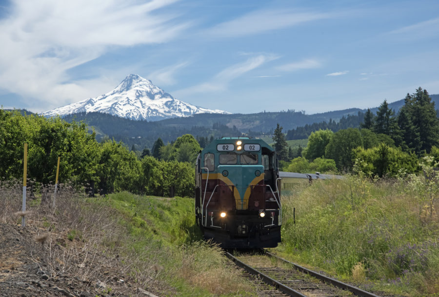 Mount Hood Railroad Approaching Pine Grove